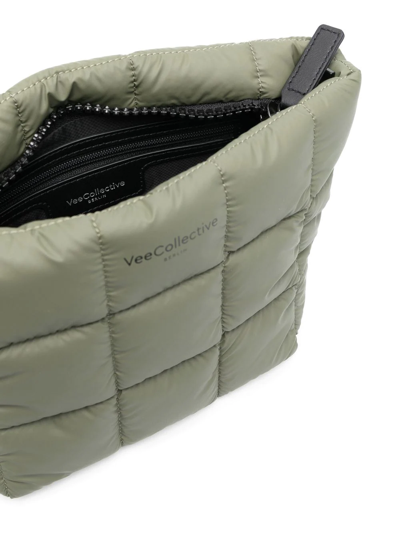 Shop Veecollective Porter Quilted Shoulder Bag In Grün
