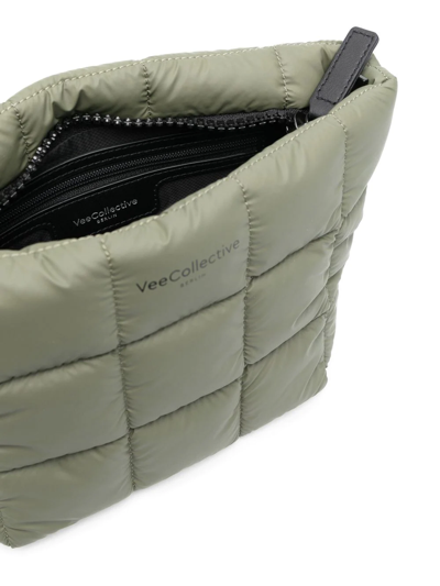 Veecollective Porter Quilted Shoulder Bag In Grün