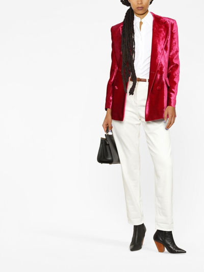 Elisabetta Franchi High-waisted Straight Trousers In Weiss
