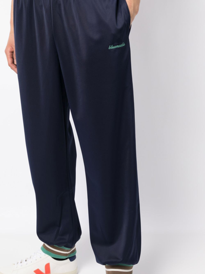 Shop Bluemarble Ribbed-detail Track Pants In Blue