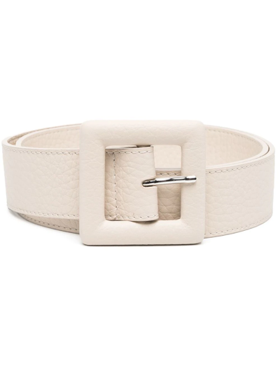 Shop Orciani Large Buckle Belt In Nude