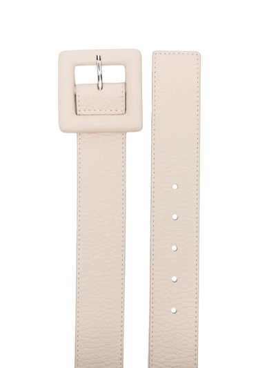 Shop Orciani Large Buckle Belt In Nude