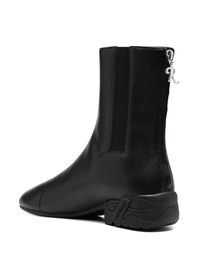 Shop Raf Simons 45mm Logo-sole Detail Boots In Black
