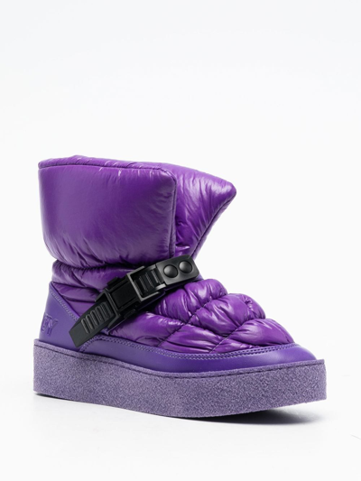 Shop Khrisjoy Ankle Padded-design Ski Boots In Violett