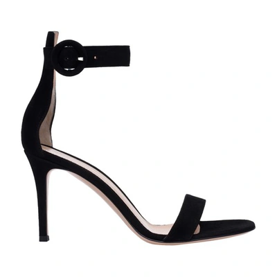 Gianvito Rossi Portofino 85 Patent-leather Sandals In Black | ModeSens