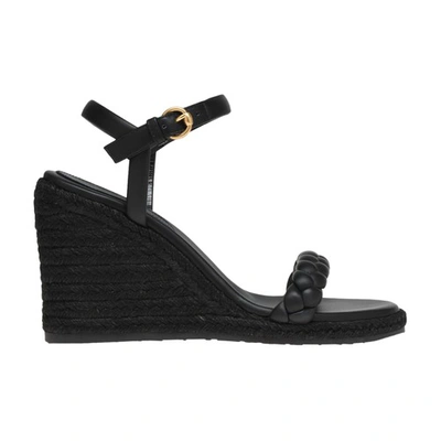 Shop Gianvito Rossi Cruz Wedge Sandals In Black Black