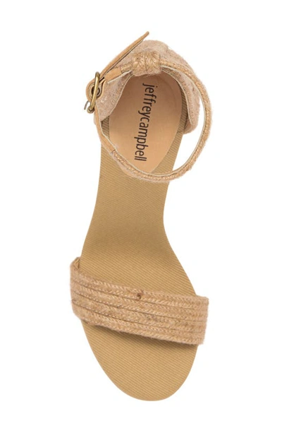 Jeffrey Campbell Rowboat Ankle Strap Sandal In Tan