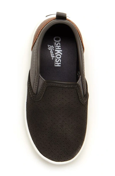 Shop Oshkosh B'gosh Kids' Qiano Slip-on Sneaker In Grey