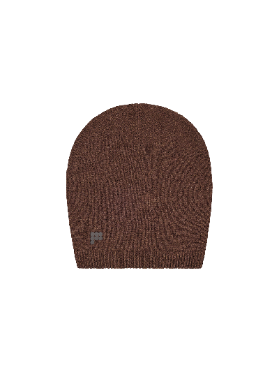 Shop Pangaia Recycled Cashmere Beanie In Chestnut Brown