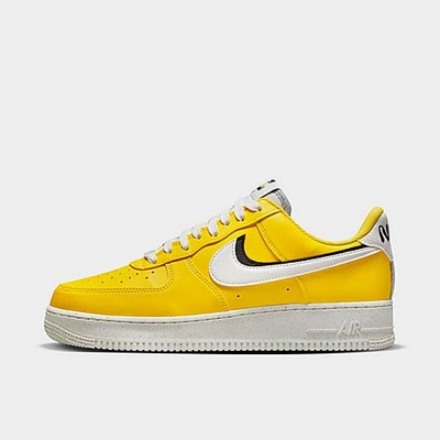 Shop Nike Men's Air Force 1 '07 Lv8 Se Double Swoosh Casual Shoes In Tour Yellow/black/tour Yellow/sail
