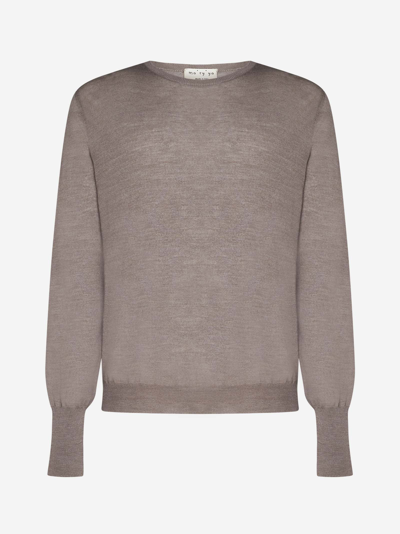 Shop Ma'ry'ya Wool, Silk And Cashmere Sweater In Taupe