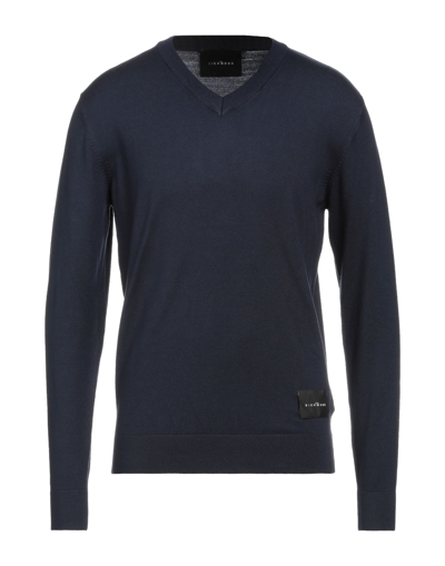 Shop John Richmond Man Sweater Midnight Blue Size S Viscose, Nylon