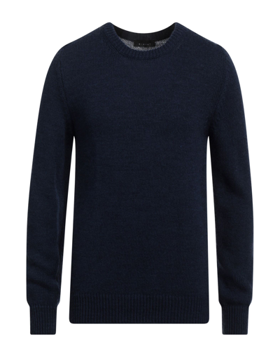 Shop Diktat Man Sweater Midnight Blue Size Xl Acrylic, Alpaca Wool, Viscose