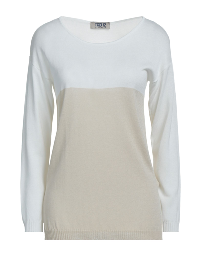 Shop Tsd12 Woman Sweater Beige Size Xxl Viscose, Acrylic