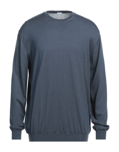 Shop Malo Man Sweater Slate Blue Size 46 Cashmere, Silk