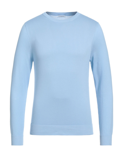 Shop Malo Man Sweater Sky Blue Size 46 Cotton