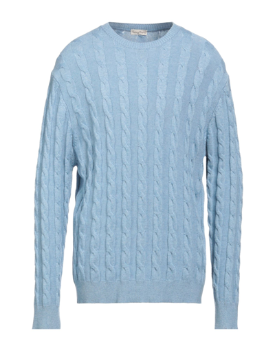 Shop Cashmere Company Man Sweater Sky Blue Size 46 Wool, Cashmere