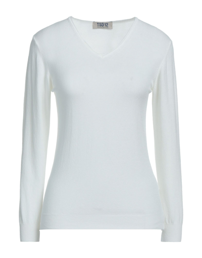 Shop Tsd12 Woman Sweater White Size Xl Modal, Acrylic, Polyamide