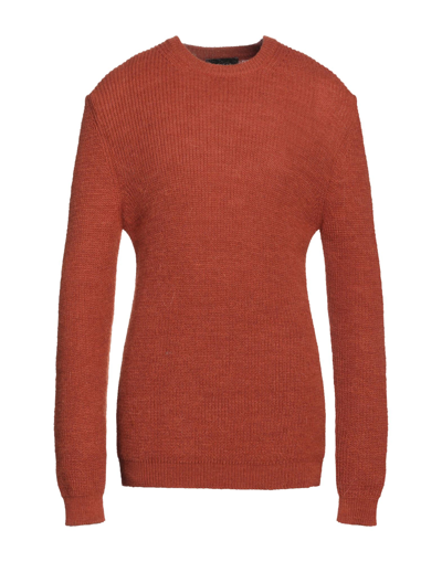 Shop Diktat Man Sweater Brown Size Xl Acrylic, Alpaca Wool, Viscose