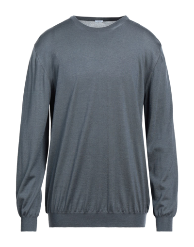 Shop Malo Man Sweater Grey Size 36 Cashmere, Silk