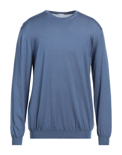 Shop Malo Man Sweater Slate Blue Size 40 Cashmere, Silk