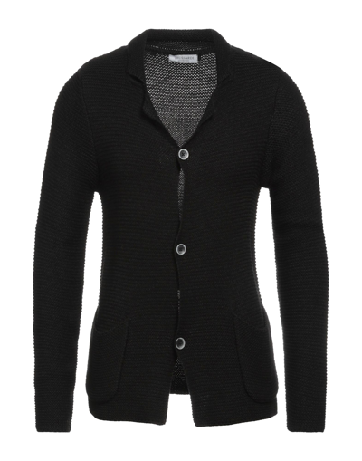 Shop Trussardi Man Cardigan Black Size Xxl Acrylic, Wool, Viscose