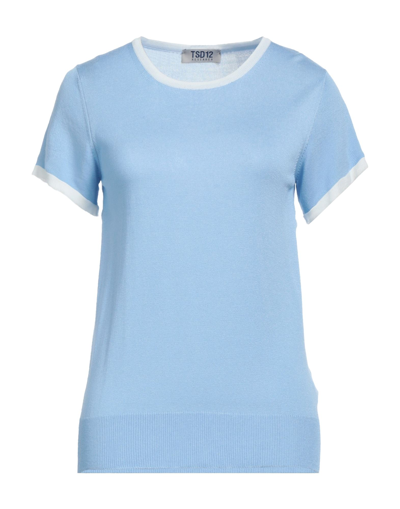 Shop Tsd12 Woman Sweater Sky Blue Size Xxl Viscose, Acrylic