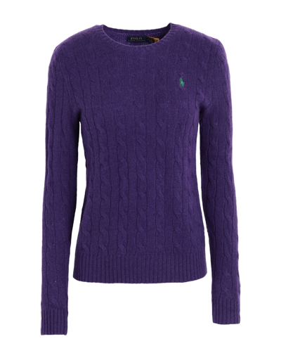 Shop Polo Ralph Lauren Woman Sweater Purple Size L Wool, Cashmere