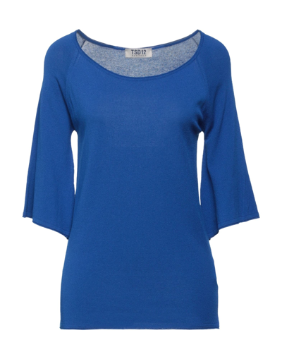Shop Tsd12 Woman Sweater Bright Blue Size Xl Viscose, Acrylic