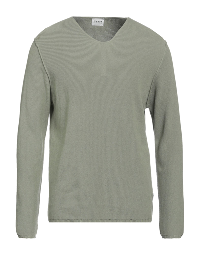Shop Berna Man Sweater Military Green Size S Cotton, Acrylic