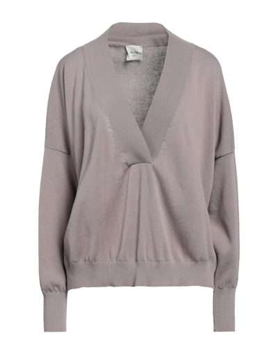 Shop Alysi Woman Sweater Mauve Size M Cotton In Purple
