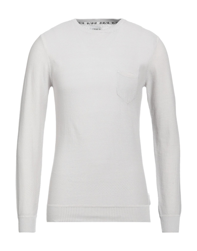 Shop Berna Man Sweater Grey Size Xl Cotton