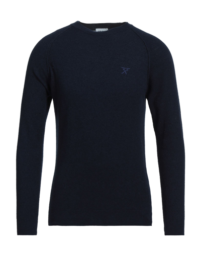 Shop Berna Man Sweater Midnight Blue Size S Cotton, Polyamide