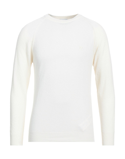 Shop Berna Man Sweater Ivory Size M Cotton, Polyamide In White
