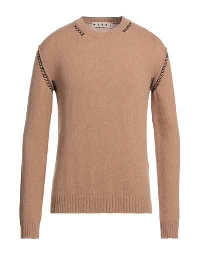 Shop Marni Sweaters In Camel