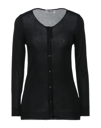 Shop Tsd12 Woman Cardigan Black Size Xl Viscose, Acrylic