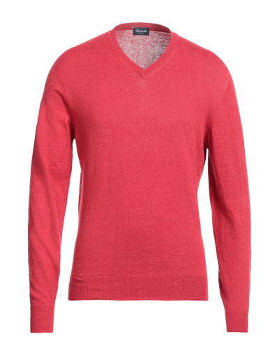 Shop Drumohr Man Sweater Red Size 44 Linen, Polyester