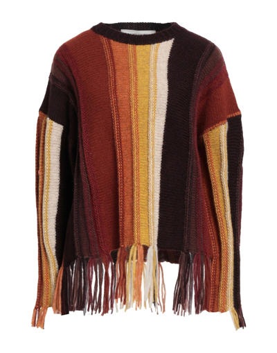 Shop Golden Goose Woman Sweater Rust Size L Alpaca Wool, Polyamide, Virgin Wool In Red