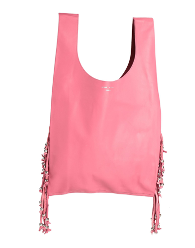 Shop Frankie Morello Woman Handbag Pastel Pink Size - Soft Leather