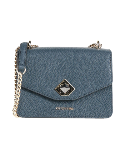 Shop Cromia Handbags In Slate Blue