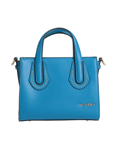 Shop Byblos Woman Handbag Azure Size - Polyurethane In Blue