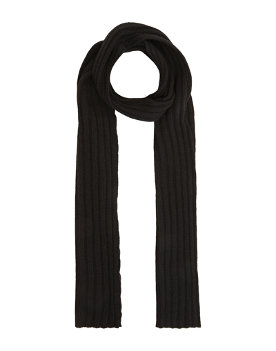 Shop 8 By Yoox Rib Knit Scarf Scarf Black Size - Recycled Wool