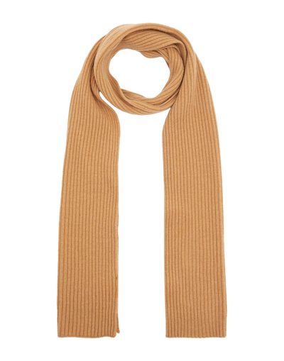 Shop 8 By Yoox Rib Knit Scarf Scarf Camel Size - Recycled Wool In Beige