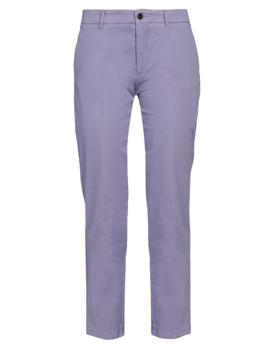 Shop Berwich Woman Pants Light Purple Size 4 Cotton, Elastane