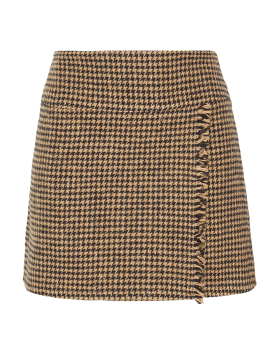 Shop 8 By Yoox Check Mini Skirt Woman Mini Skirt Black Size 10 Cotton, Polyester