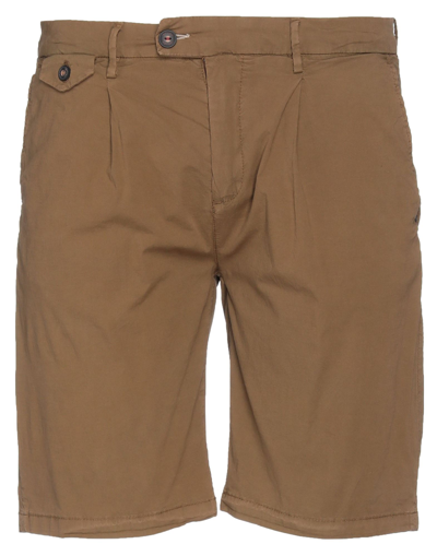 Shop Impure Man Shorts & Bermuda Shorts Brown Size 36 Cotton, Elastane