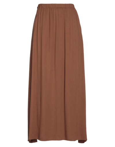 Shop Alessia Santi Woman Maxi Skirt Brown Size 4 Viscose, Wool