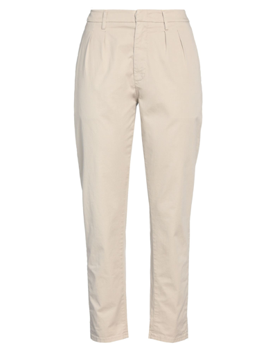 Shop Dondup Woman Pants Dove Grey Size 31 Cotton, Elastane