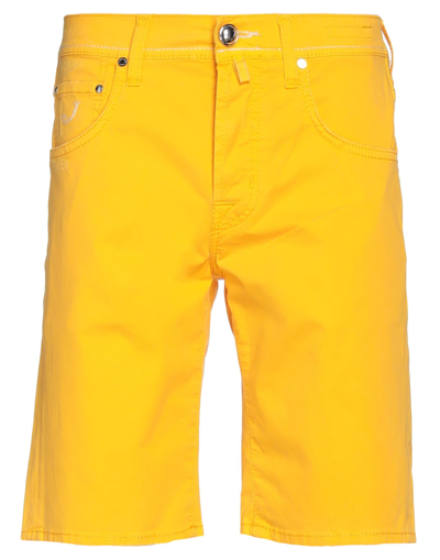 Shop Jacob Cohёn Man Shorts & Bermuda Shorts Yellow Size 31 Cotton, Elastane