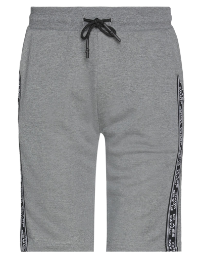 Shop Cavalli Class Man Shorts & Bermuda Shorts Grey Size M Cotton